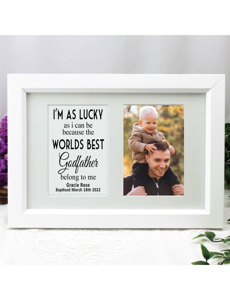 Godfather Photo Frame Typography Print 4x6 White