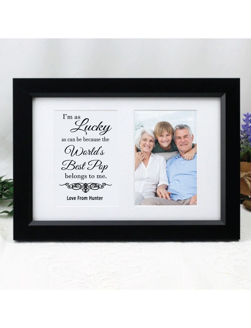 Pop Photo Frame Typography Print 4x6 Black