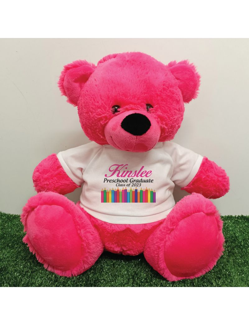 PreSchool Graduation Pink Bear 40cm