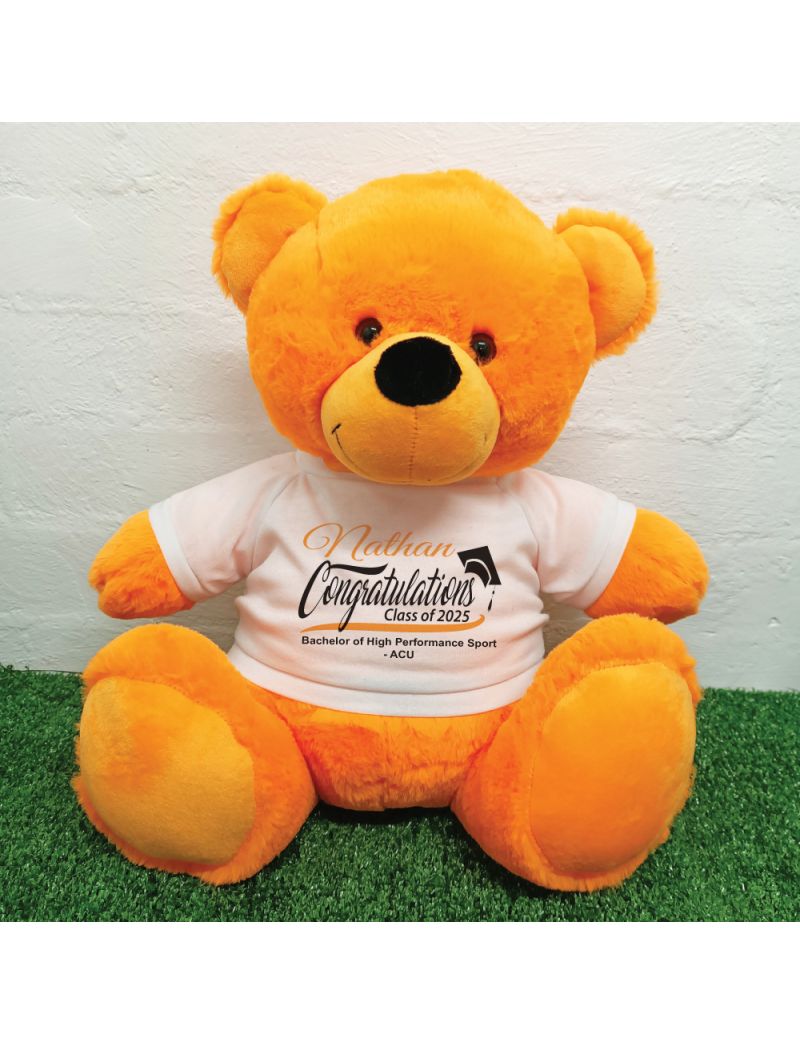 Congratulations Graduation Bear Orange 40cm
