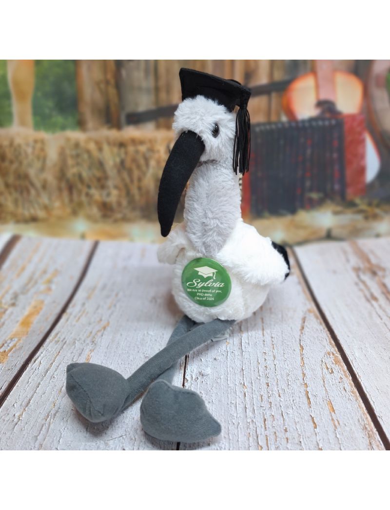 Ibis Bin Chicken Graduation Plush with Personalised Badge