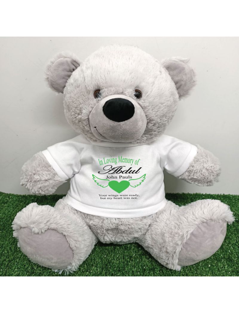 In Loving Memory Teddy Bear 40cm Grey