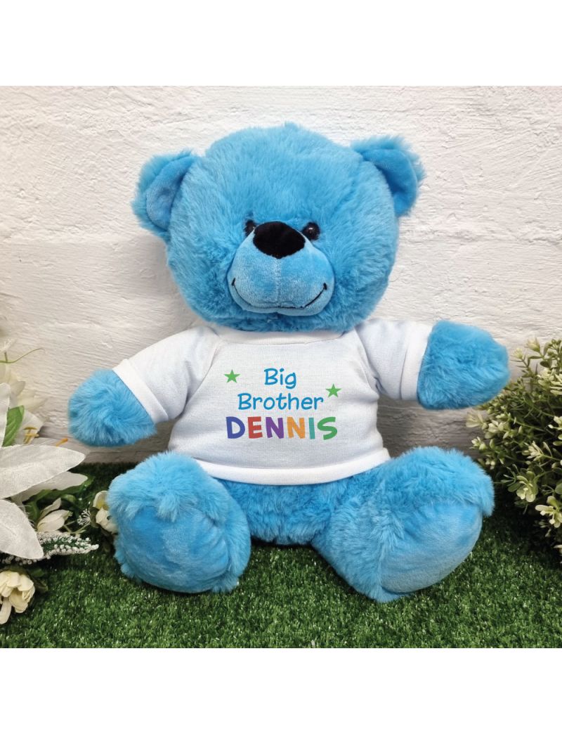 Big Brother Teddy Bear Bright Blue 30cm