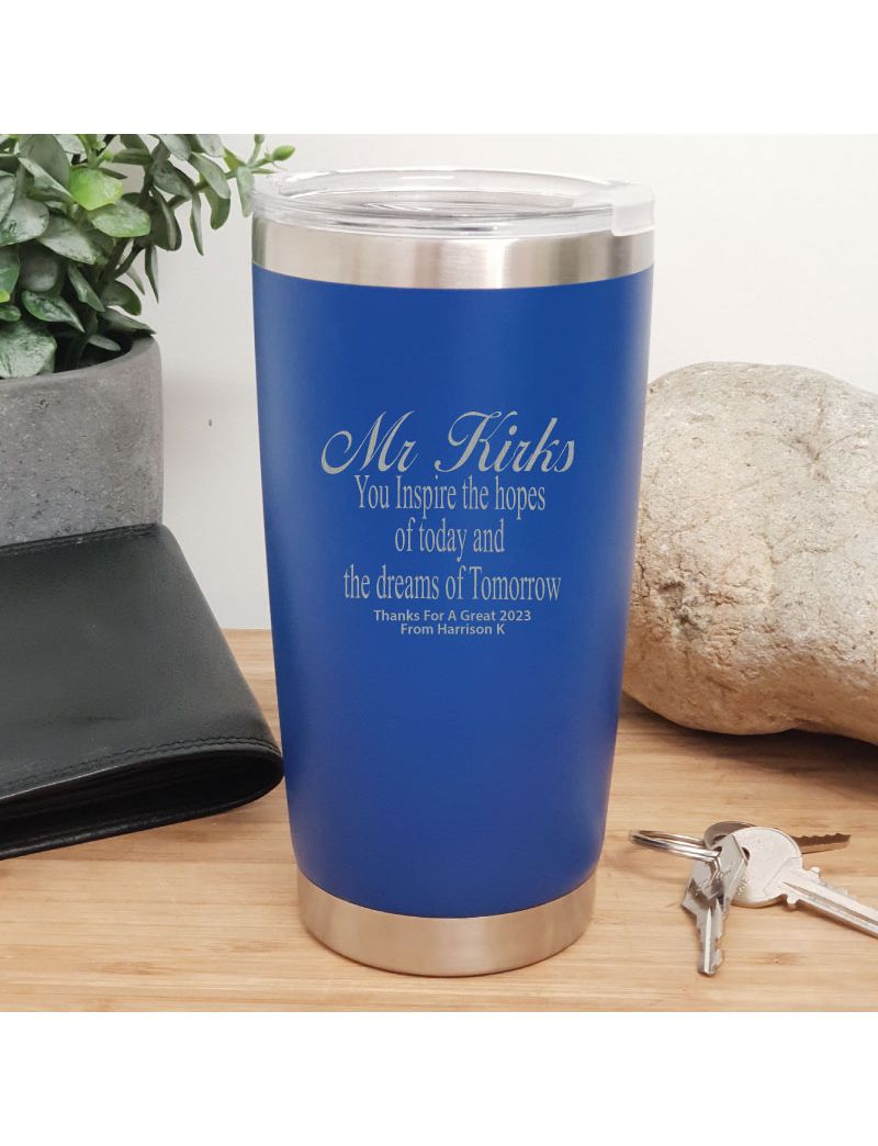Teacher Insulated Travel Mug 600ml Dark Blue - Dreams
