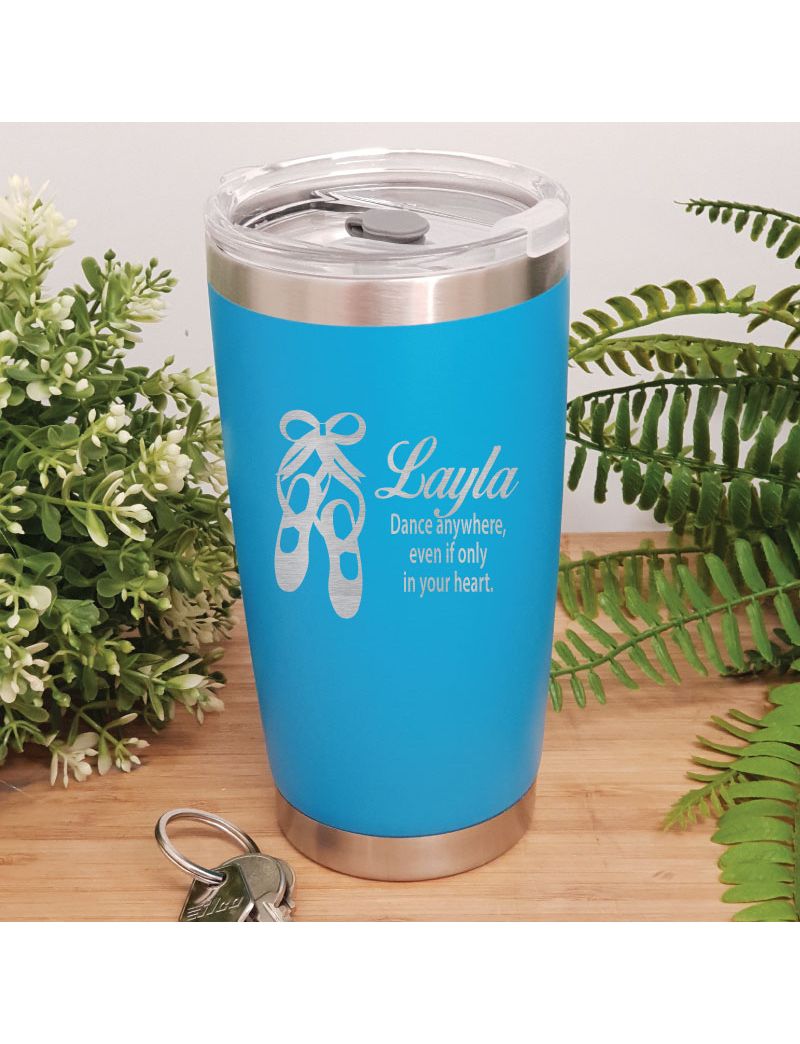 Dance Coach Insulated Travel Mug 600ml Light Blue