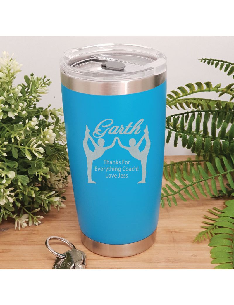 Gymnastic Coach Insulated Travel Mug 600ml Light Blue