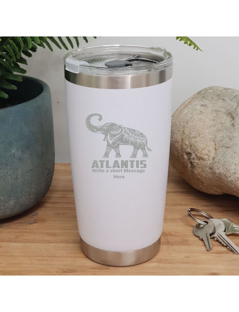 Personalised Insulated Travel Mug 600ml White (F)