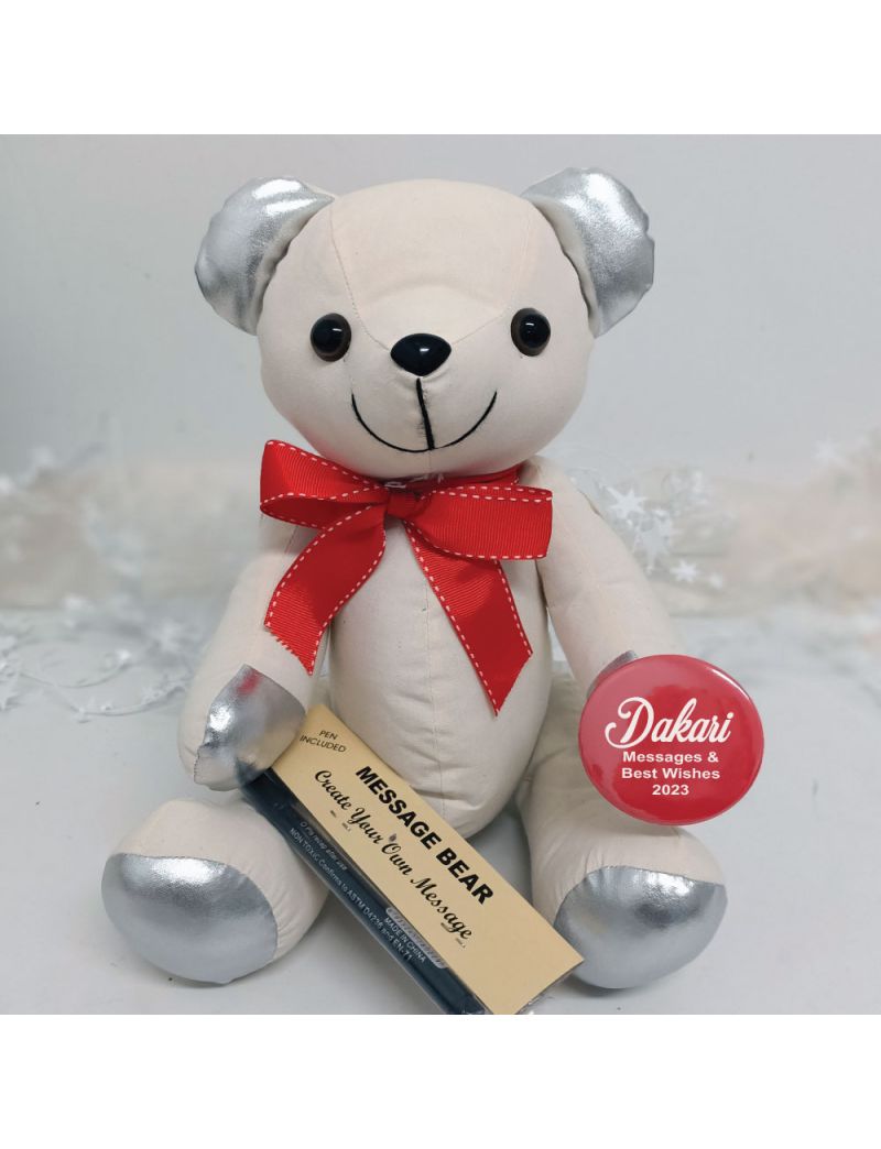 Personalised Signature Bear - Red Bow