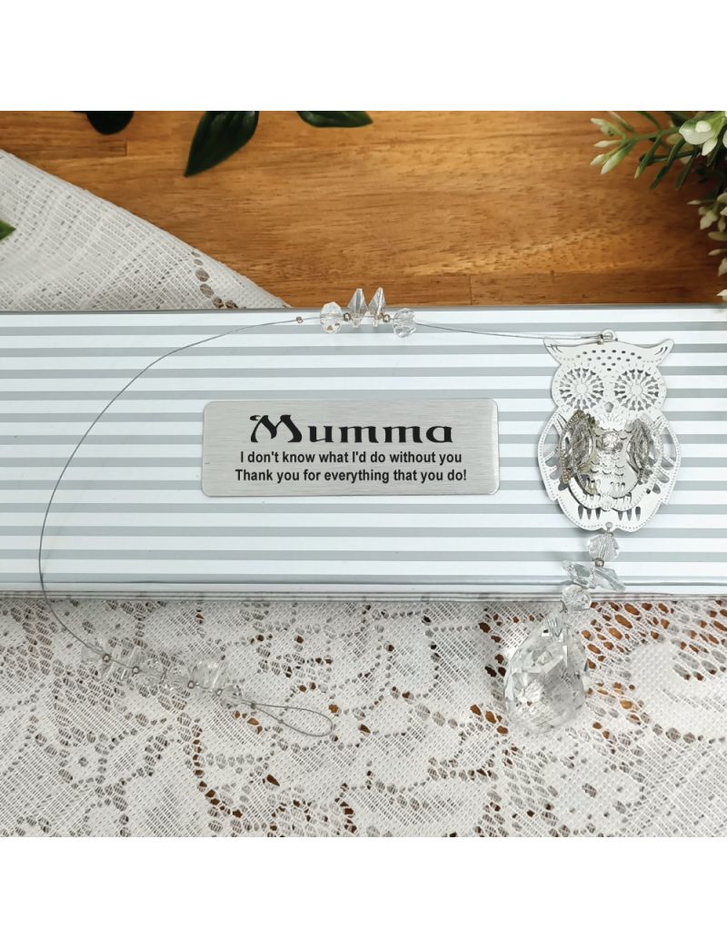 Personalised Mum Suncatcher- Owl