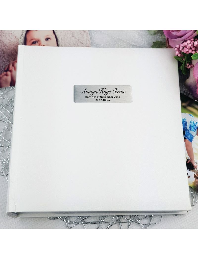 Personalised Baby Photo Album 200  - White