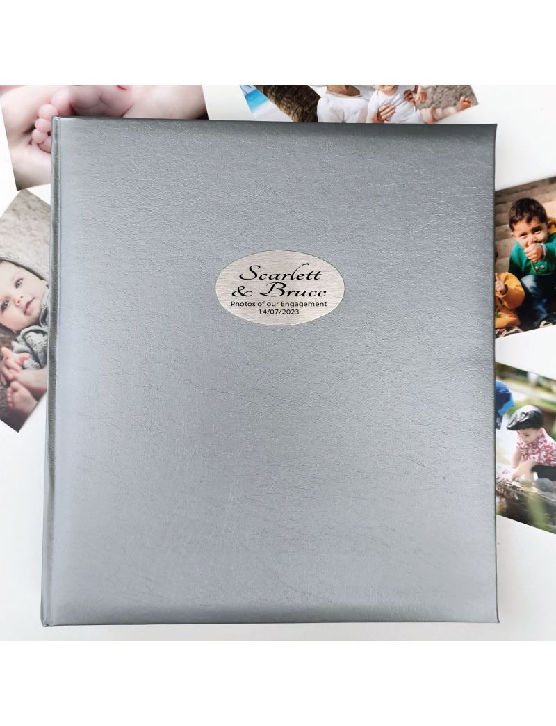 Engagement Personalised Photo Album 500 Silver