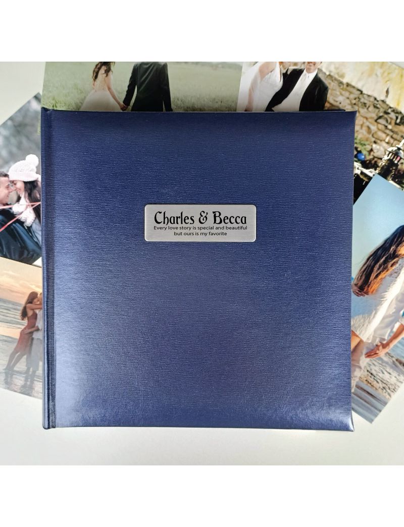 Personalised Wedding Blue Photo Album - 200