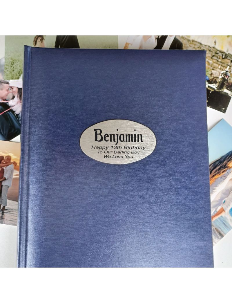 Personalised 13th Birthday Album 300 Photo Blue