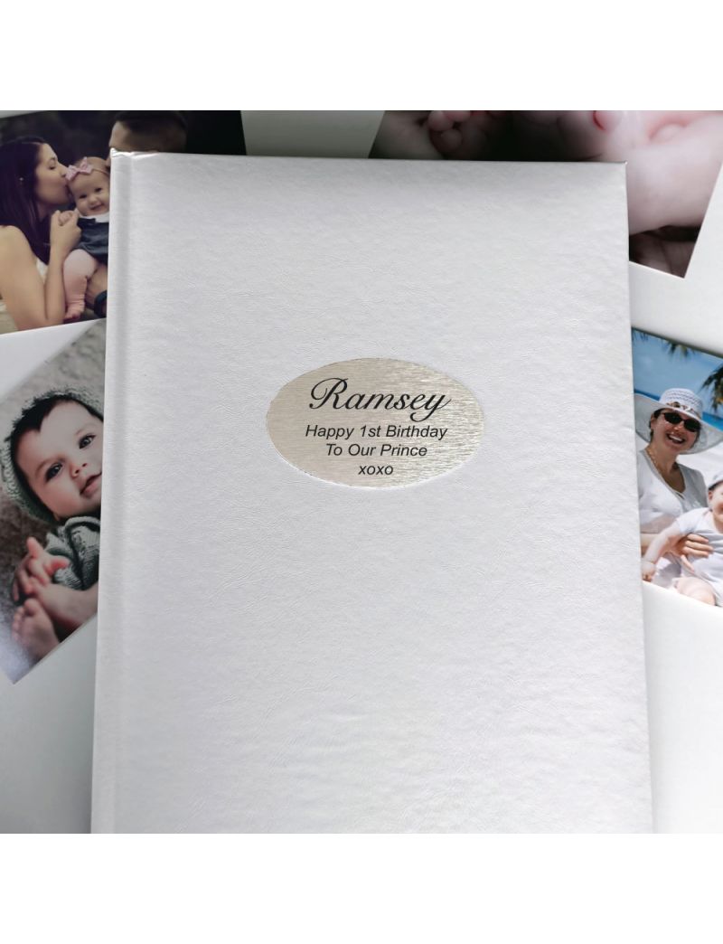 Personalised 1st Birthday Album 300 Photo White