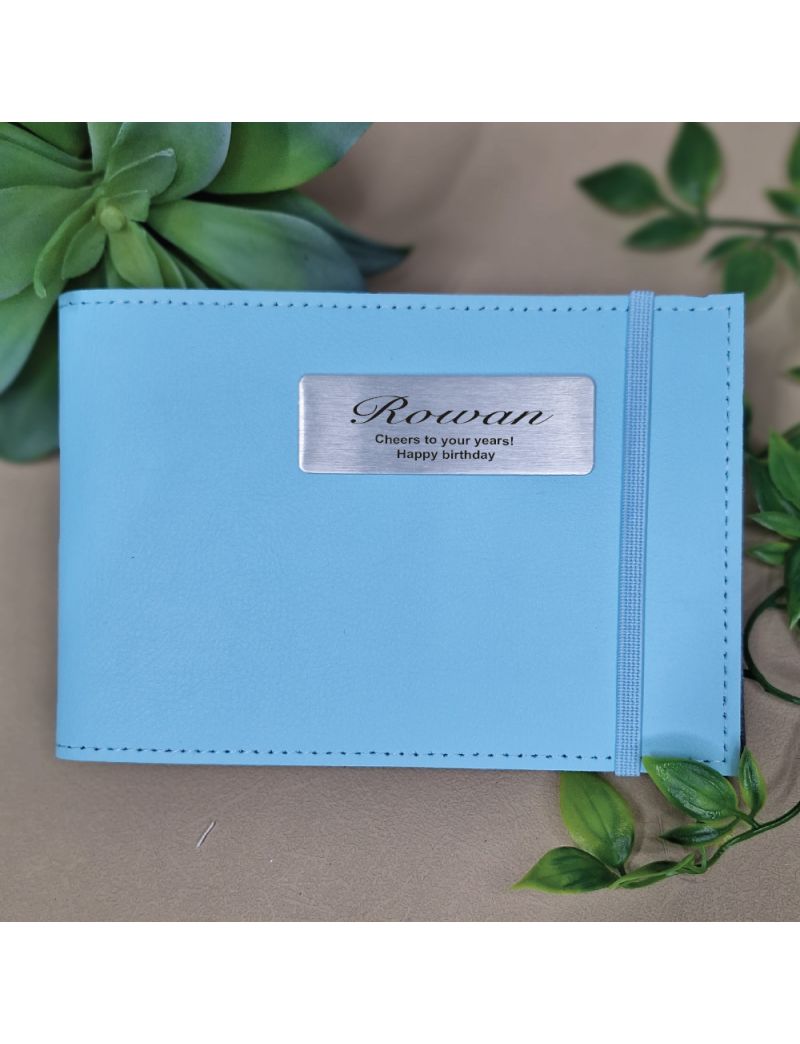 Personalised Christening Brag Photo Album - Blue