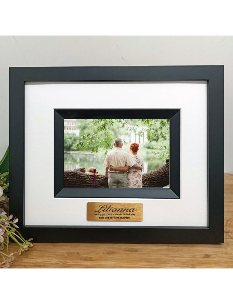 Birthday Photo Frame Silhouette Black 4x6 