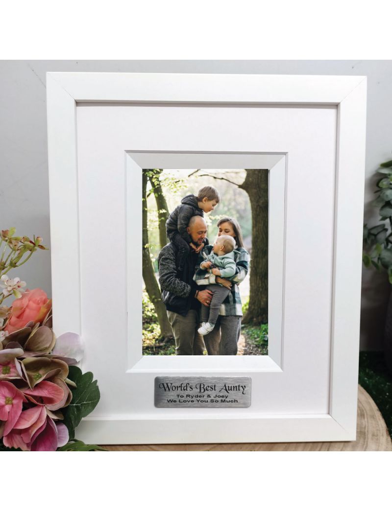  Aunty Personalised Photo Frame Silhouette White 4x6 