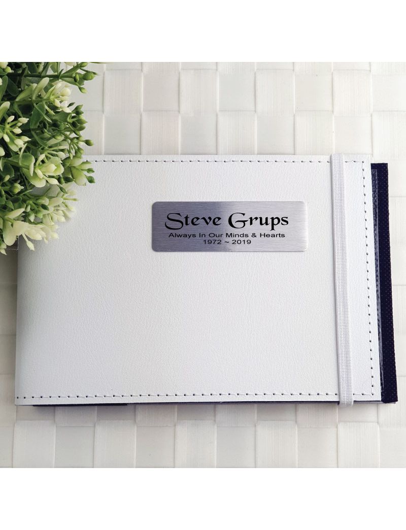 Personalised Baby Memorial Brag Photo Album - White