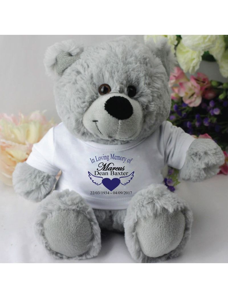 In Loving Memory Memorial Teddy Bear - Grey