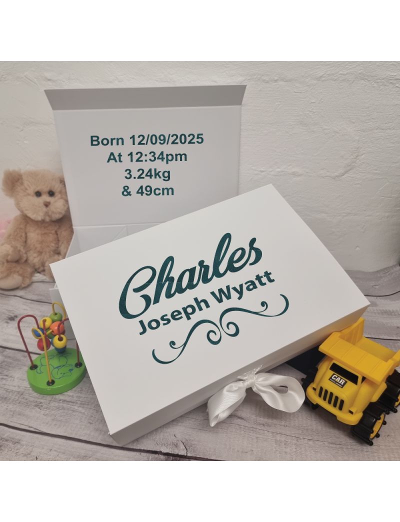Personalised Baby Keepsake Gift Box
