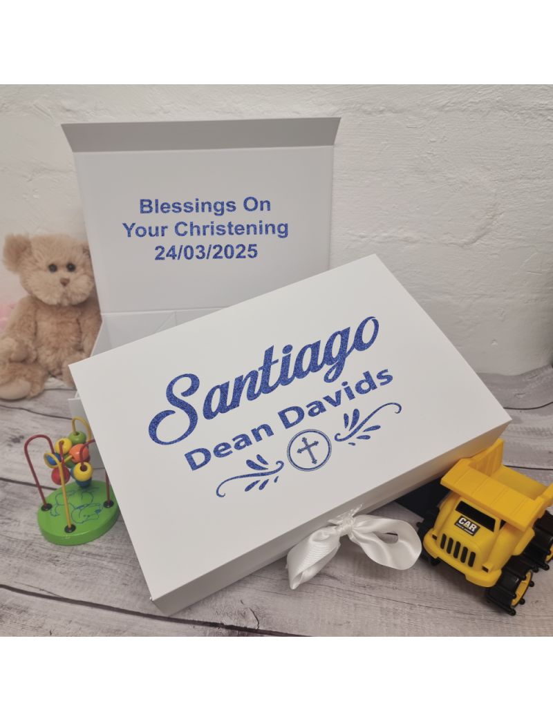 Personalised Christening Keepsake Gift Box