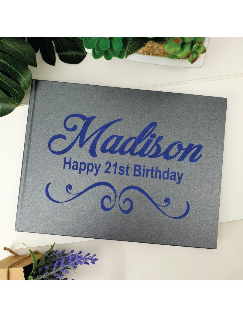 21st Birthday Guest Book Keepsake Album - A5 Black