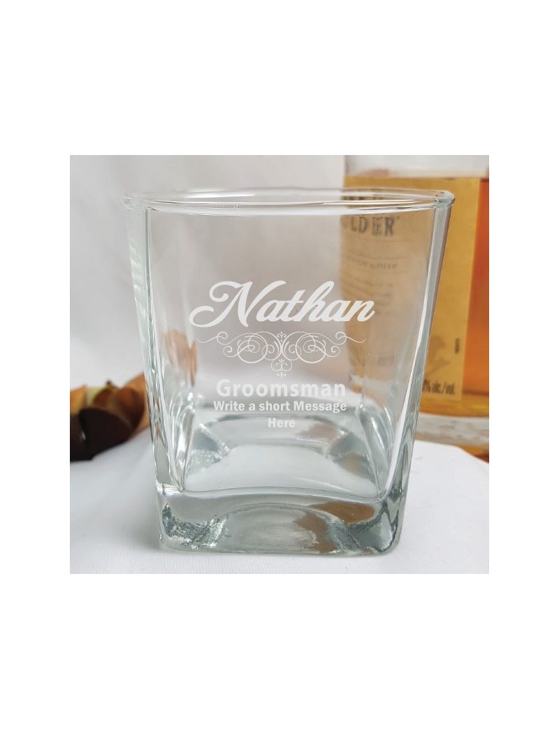 Groomsman Engraved Personalised Scotch Spirit Glass