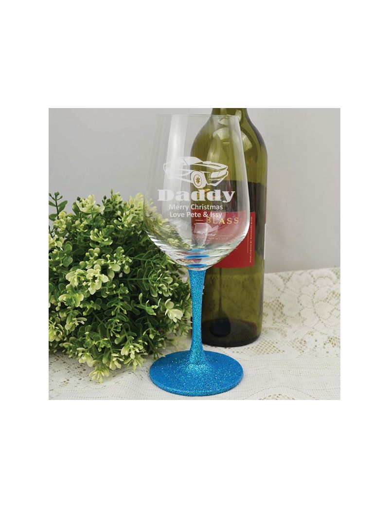 Dad  Engraved Personalised Wine Glass 450ml