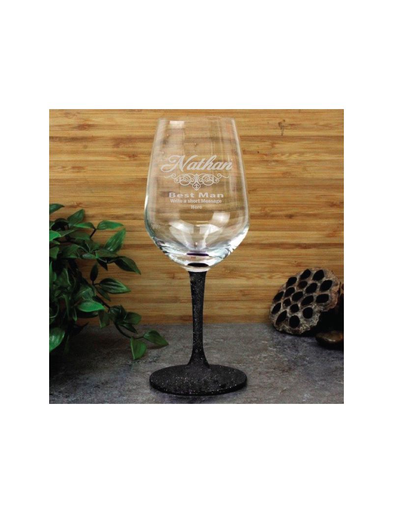 Best Man Personallised Engraved Wine Glass