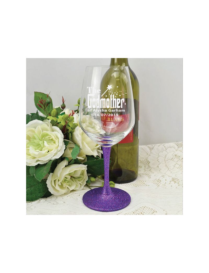 Godmother Engraved Personalised Wine Glass 450ml