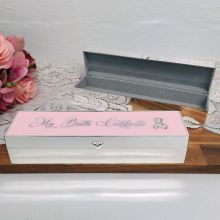 Baby Girl Birth Certificate Keepsake Box