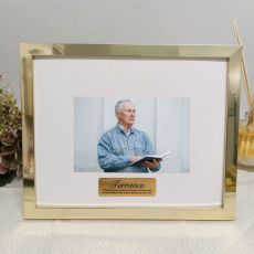 Retirement Personalised Photo Frame 5x7 Gold
