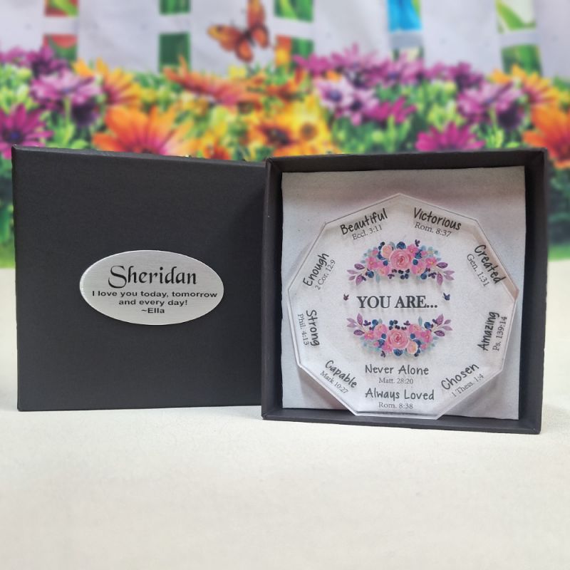 Christian Verse Acrylic Plaque in Personalised Box
