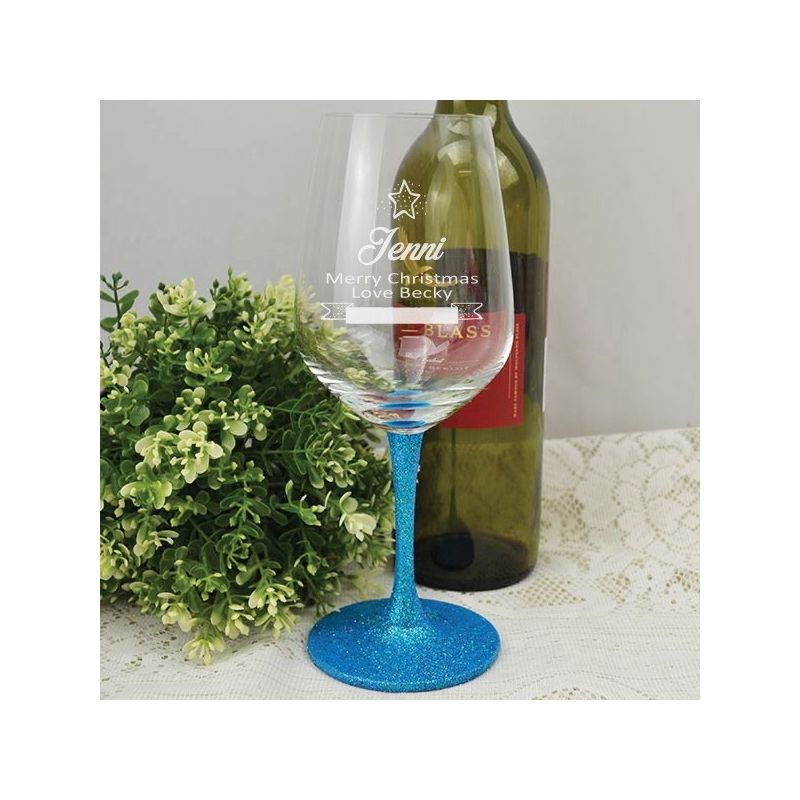 Christmas Engraved Personalised Wine Glass 450ml