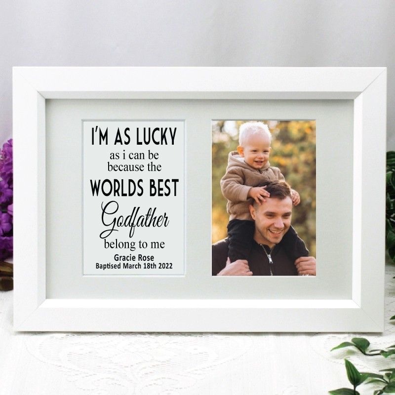 Godfather Photo Frame Typography Print 4x6 White