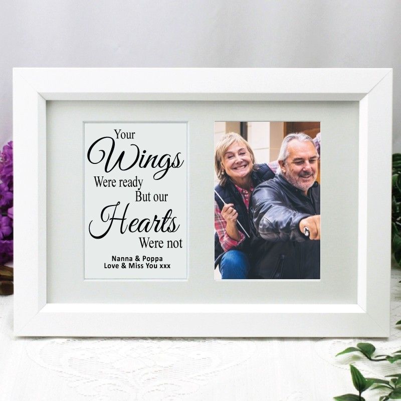 Memorial Photo Frame Typography Print 4x6 White