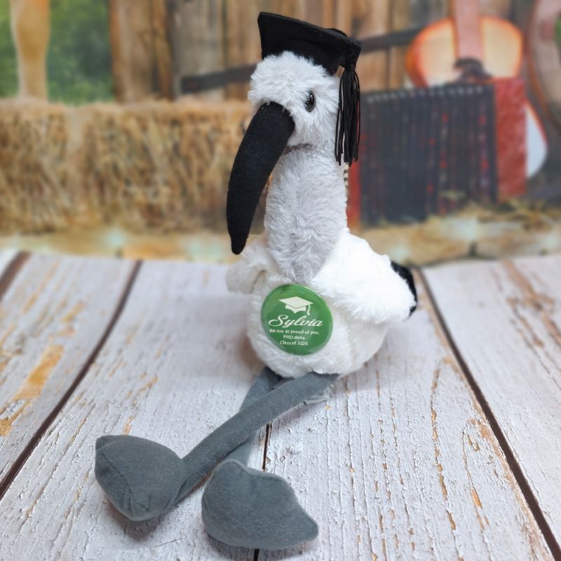 Ibis Bin Chicken Graduation Plush with Personalised Badge