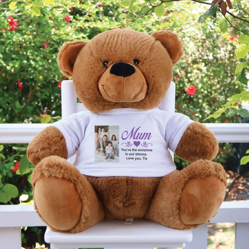 Mum Photo TShirt Bear Brown Plush 40cm
