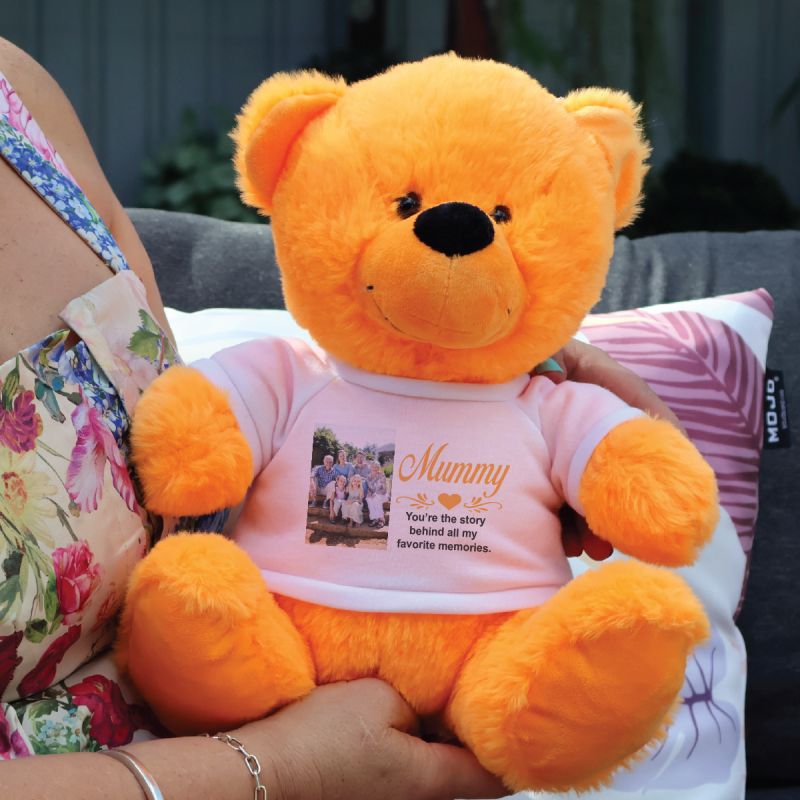Mum Photo Bear Orange 30cm