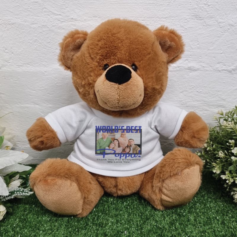 Worlds Best Pop Photo Bear Brown 30cm