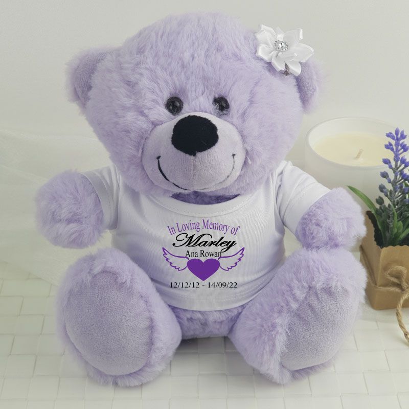 In Loving Memory Memorial Teddy Bear - Lavender