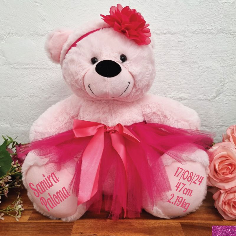 Ballerina Baby Teddy Bear 40cm Light Pink