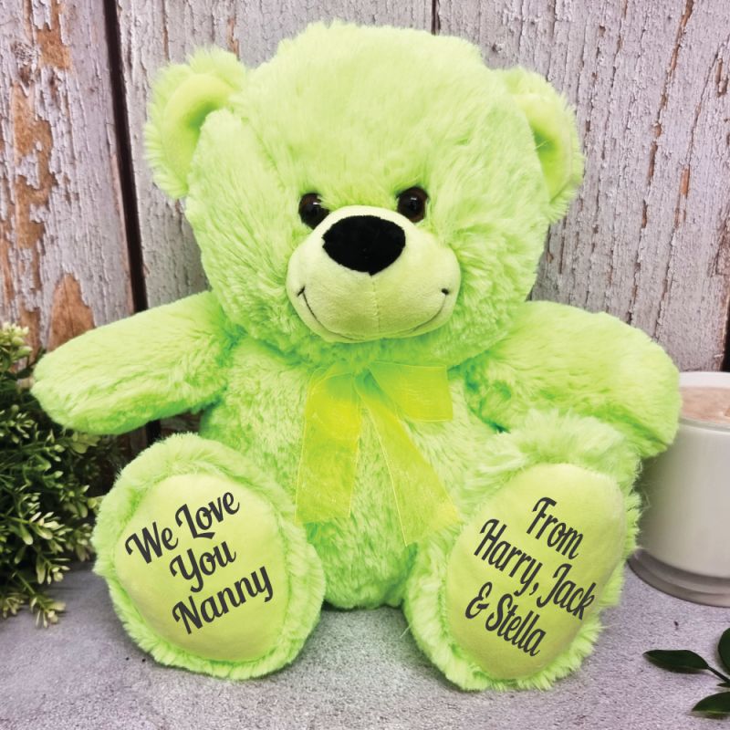 Personalised Nana Bear Lime Plush 30cm
