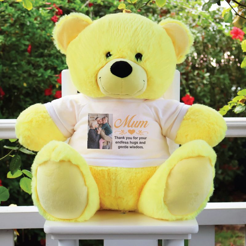 Mum Photo TShirt Bear Yellow Plush 40cm