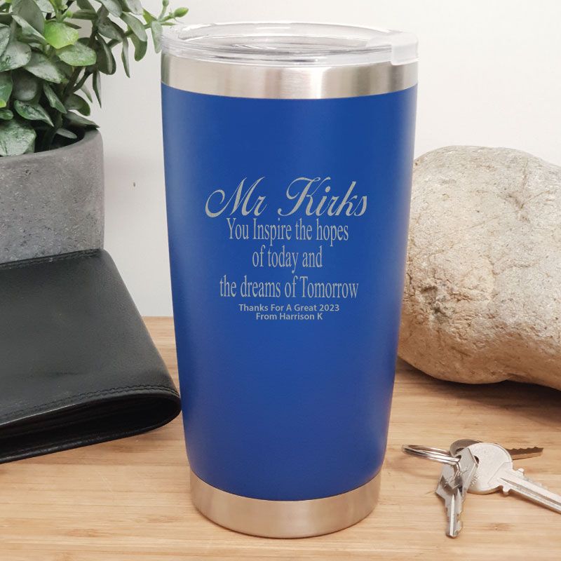 Teacher Insulated Travel Mug 600ml Dark Blue - Dreams
