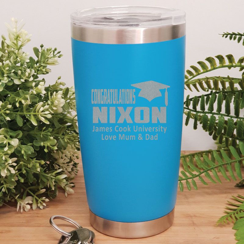 Graduation Insulated Travel Mug 600ml Blue