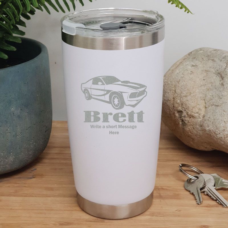 Personalised Insulated Travel Mug 600ml White (M)