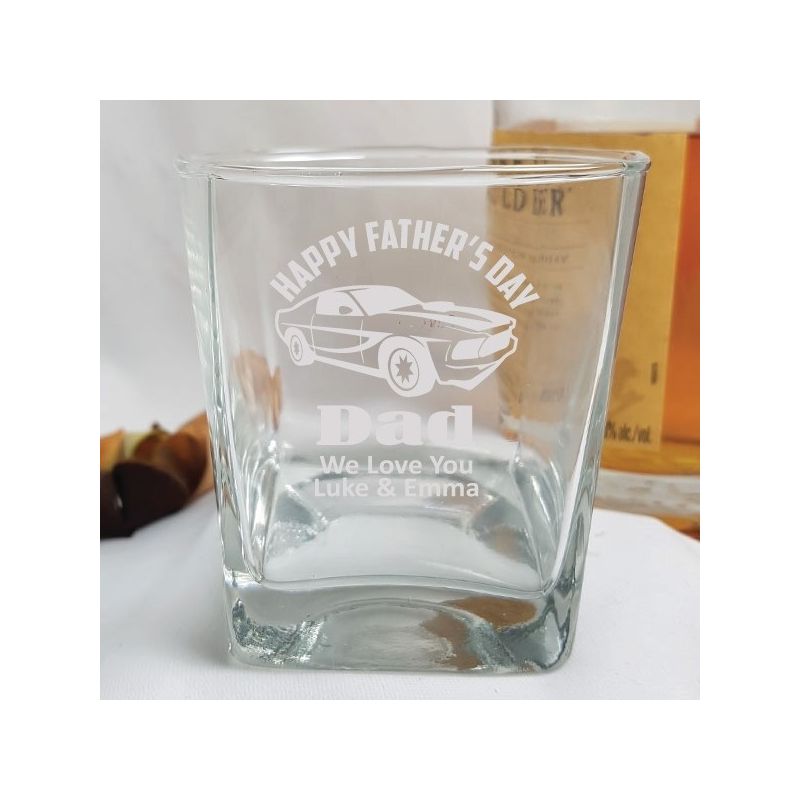 Father's Day Engraved Personalised Scotch Spirit Glass