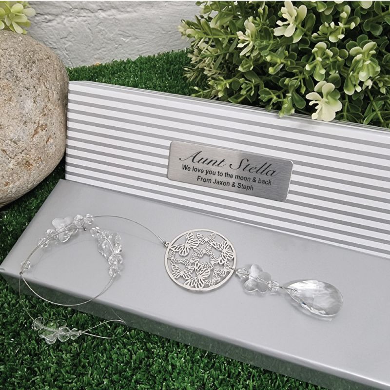 Personalised Aunt Suncatcher- Butterfly Circle