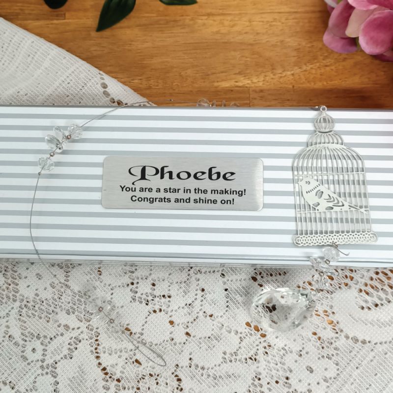 Personalised Graduation Suncatcher -Bird Cage